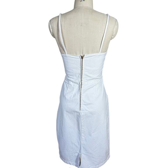 Objects Without Meaning White Denim Dress Size Medium - Picture 3 of 7